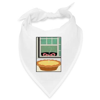 ZMELT beäugt leckeres Essen... - Bandana Dreieckstuch - Weiß - Vorne