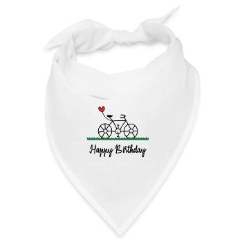 JAHRESTAG. ALLES GUTE ZUM GEBURTSTAG!. ALLES GUTE ZUM GEBURTSTAG!. - Bandana Dreieckstuch - Weiß - Vorne