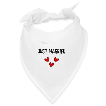 HERZ. HERZ. VALENTINSTAG. LIEBE. LIEBE. PAAR. - Bandana Dreieckstuch - Weiß - Vorne