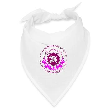 Eine Feuerwehrfrau muss tun - Bandana Dreieckstuch - Weiß - Vorne