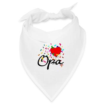 Opa Konfetti - Bandana Dreieckstuch - Weiß - Vorne