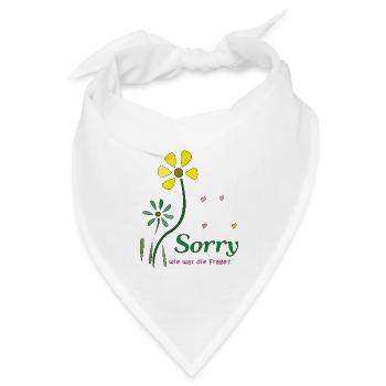 Sorry, wie war die Frage? - Bandana Dreieckstuch - Weiß - Vorne