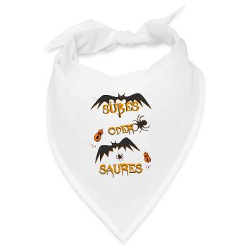 Süßes oder Saures - Bandana Dreieckstuch - Weiß - Vorne