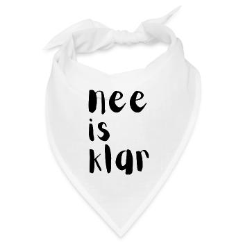 Nee is klar - Bandana Dreieckstuch - Weiß - Vorne