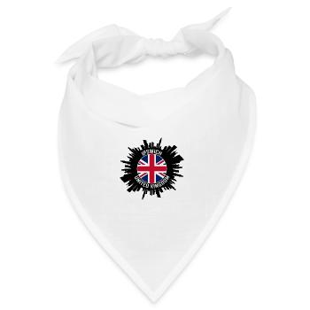 Ipswich Skyline UK Flagge Reise-Souvenir - Bandana Dreieckstuch - Weiß - Vorne