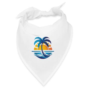 Urlaubszeit - Bandana Dreieckstuch - Weiß - Vorne