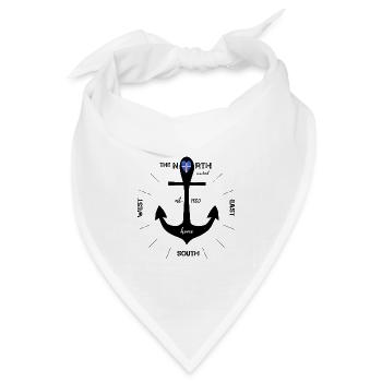 Anker Island Urlaub - Bandana Dreieckstuch - Weiß - Vorne