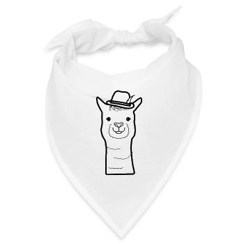 Alpaka - Bandana Dreieckstuch - Weiß - Vorne