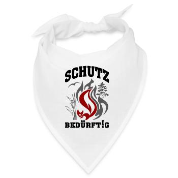 Waldbrandgefahr Zeichen Eichhörnchen - Bandana Dreieckstuch - Weiß - Vorne
