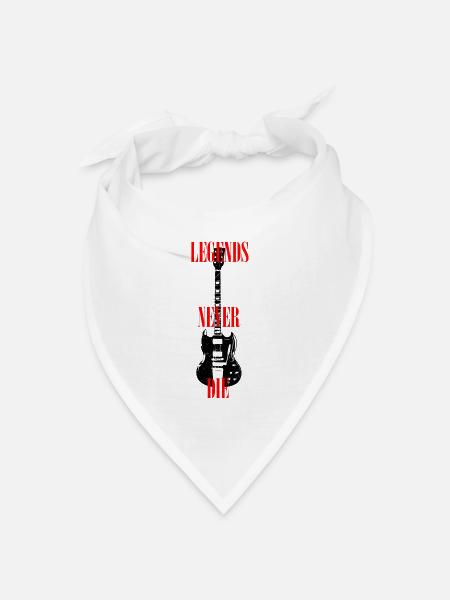 Legenden sterben nie – Bold Typo - Bandana Dreieckstuch - Weiß