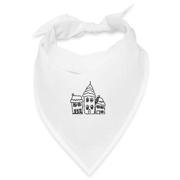 Mein kaltes Zuhause im Winter - Bandana Dreieckstuch - Weiß - Vorne
