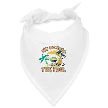 Auf dem Weg zum Pool - Bandana Dreieckstuch - Weiß - Vorne