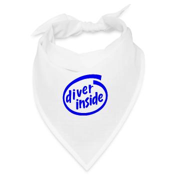 Diver inside - Bandana Dreieckstuch - Weiß - Vorne