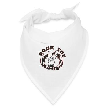 Rock you - Bandana Dreieckstuch - Weiß - Vorne