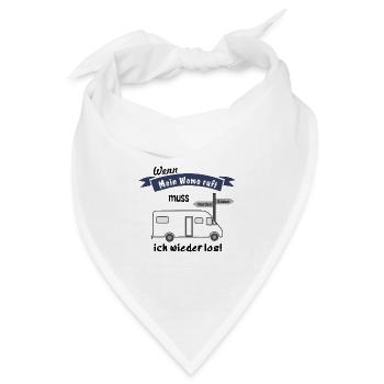 wenn mein womo ruft muss ich wieder los - Bandana Dreieckstuch - Weiß - Vorne