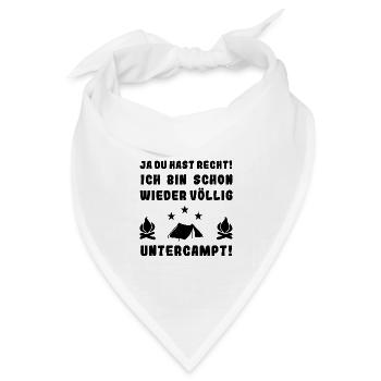 völlig untercampt zelt - Bandana Dreieckstuch - Weiß - Vorne