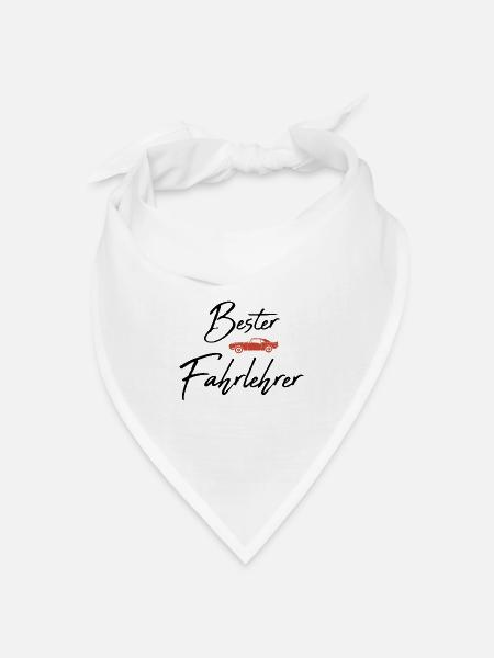 Bester Fahrlehrer - Bandana Dreieckstuch - Weiß