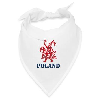 Polnische Lajkonik Volkskunst - Bandana Dreieckstuch - Weiß - Vorne