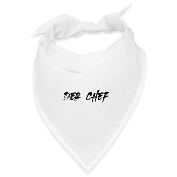Der Chef - Bandana Dreieckstuch - Weiß - Vorne