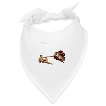 Die Erschaffung des Boxers - Bandana Dreieckstuch - Weiß - Vorne