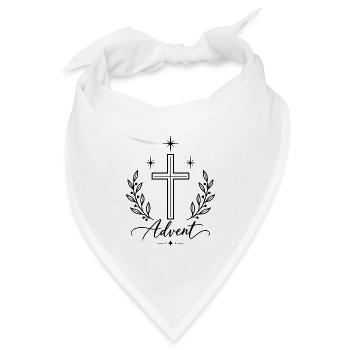 Heraldisches Kranzwappen Emblem - Bandana Dreieckstuch - Weiß - Vorne