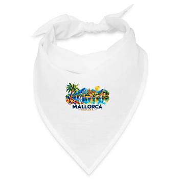 Mallorca - Balearen - Spanien - Espana - Insel - Bandana Dreieckstuch - Weiß - Vorne
