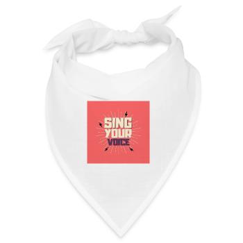 Sing deine Stimme - Bandana Dreieckstuch - Weiß - Vorne