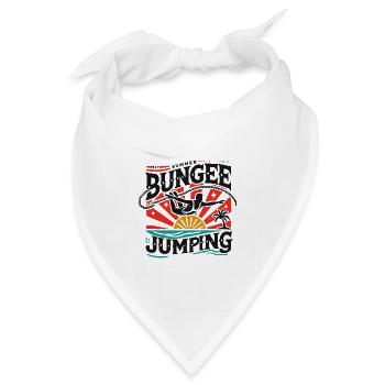  Bungee Jumper Geschenkidee, Bungy Jumps, Bungee - Bandana Dreieckstuch - Weiß - Vorne