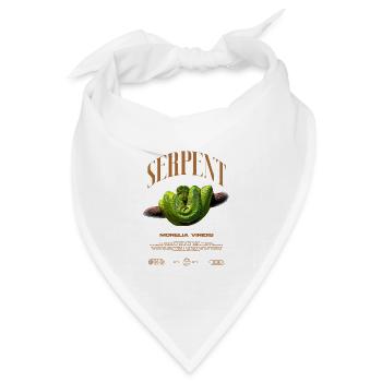 Green Tree Python Modern Reptile Keeper Streetwear - Bandana Dreieckstuch - Weiß - Vorne