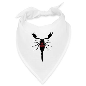 Ich bin Skorpion, Sternzeichen - Bandana Dreieckstuch - Weiß - Vorne