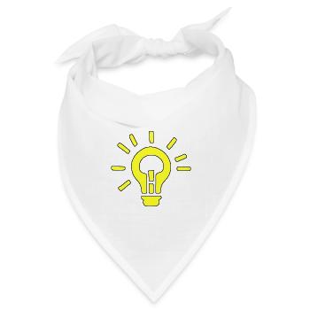 Gelbe Birne: kreative Idee - Bandana Dreieckstuch - Weiß - Vorne