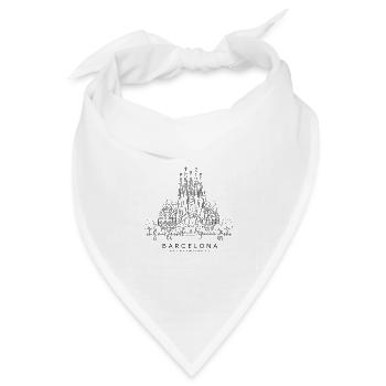 Barcelona Sagrada Familia - Bandana Dreieckstuch - Weiß - Vorne