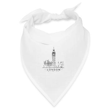 Big Ben Line Kunst - Bandana Dreieckstuch - Weiß - Vorne