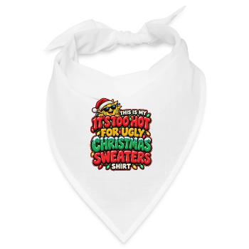 Zu Heiß Für Ugly Christmas Shirts - Bandana Dreieckstuch - Weiß - Vorne