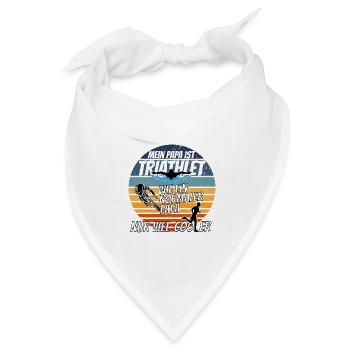 Mein Papa ist Triathlet - nur viel cooler - Bandana Dreieckstuch - Weiß - Vorne