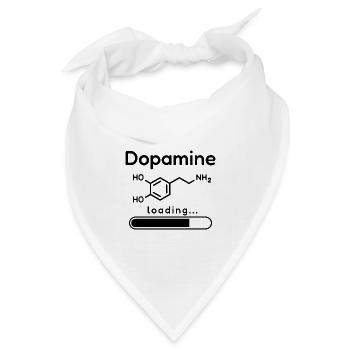 Design der Dopamin-Lademolekülchemie - Bandana Dreieckstuch - Weiß - Vorne