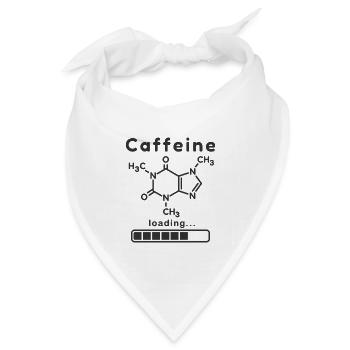 Koffein-Ladende Chemische Formel - Bandana Dreieckstuch - Weiß - Vorne