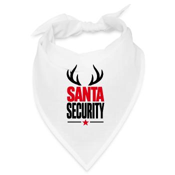 Santa Fetter roter Text mit Stern - Bandana Dreieckstuch - Weiß - Vorne