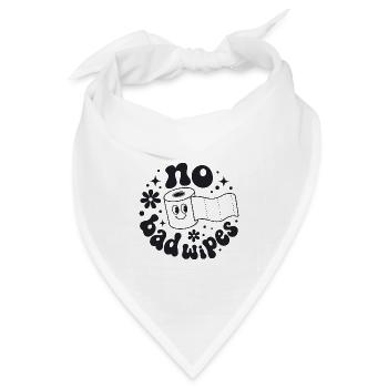 No Bad Vibes Doodle Muster - Bandana Dreieckstuch - Weiß - Vorne