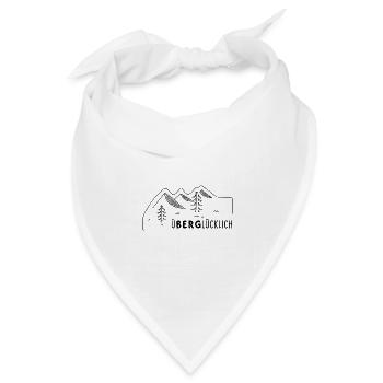 Überglücklich – Wandern, Berge und Natur erleben - Bandana Dreieckstuch - Weiß - Vorne