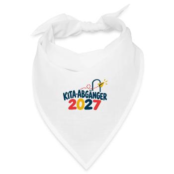 Kita-Abgänger 2027 - Bandana Dreieckstuch - Weiß - Vorne