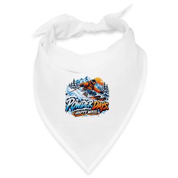 Powder Days Snow Vibe - Wintersport - Bandana Dreieckstuch - Weiß - Vorne