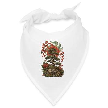 Japanische Bonsai Master Schnittscheren - Bandana Dreieckstuch - Weiß - Vorne