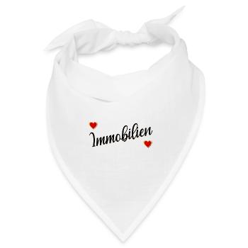Immobilien lieben - Bandana Dreieckstuch - Weiß - Vorne