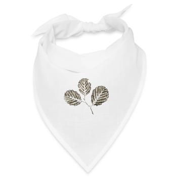 Blätter Erle / Erlenzweig - Botanik & Natur - Bandana Dreieckstuch - Weiß - Vorne