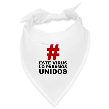 Wir stoppen dieses Virus gemeinsam - Bandana Dreieckstuch - Weiß - Vorne