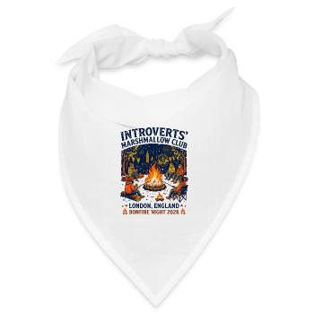 England Introverts Marshmallow Club London - Bandana Dreieckstuch - Weiß - Vorne