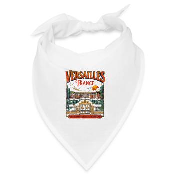 View City Versailles France The Grand Palace And - Bandana Dreieckstuch - Weiß - Vorne