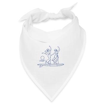 Tanz auf einem Brett, in der Sonne. - Bandana Dreieckstuch - Weiß - Vorne