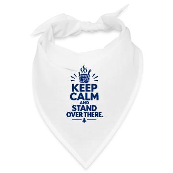 Bleib ruhig und stell dich dort hin – Suomi-huumori - Bandana Dreieckstuch - Weiß - Vorne